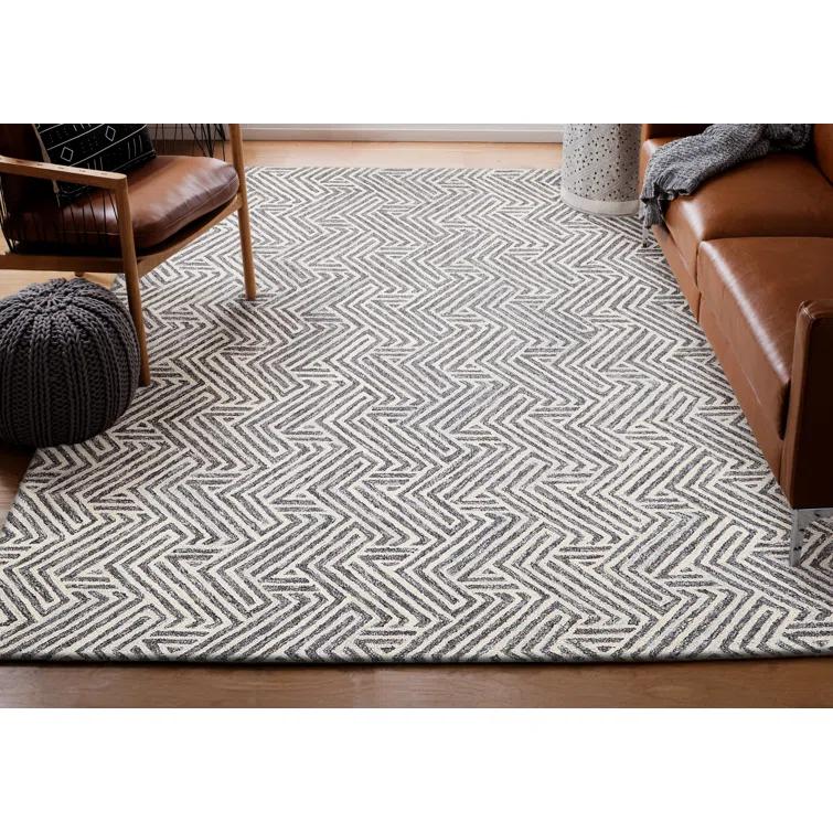 EXQUISITE RUGS Exquisite Rugs Naturals Handmade Hand-Tufted New Zealand Wool On Canvas Gray/Ivory Area Rug