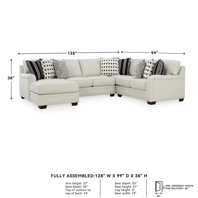 Genneth 4 - Piece Upholstered Sectional