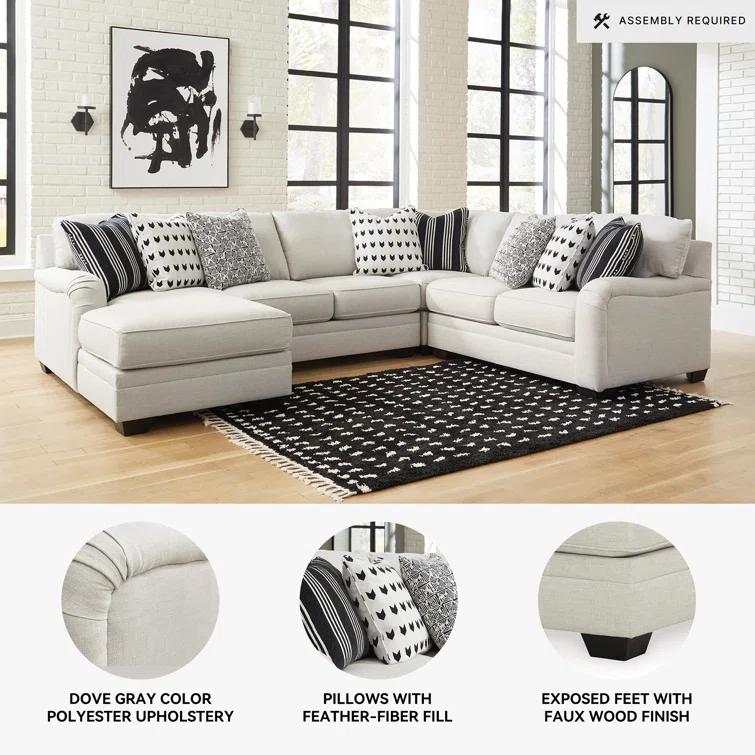 Genneth 4 - Piece Upholstered Sectional