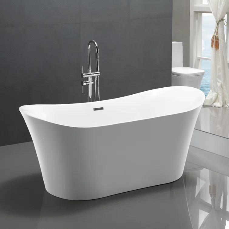 67" x 31" Freestanding Soaking Bathtub