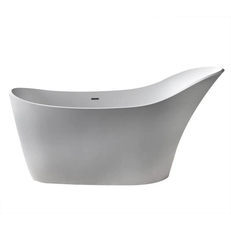 Alto 67'' x 30'' Freestanding Soaking Solid Surface Bathtub
