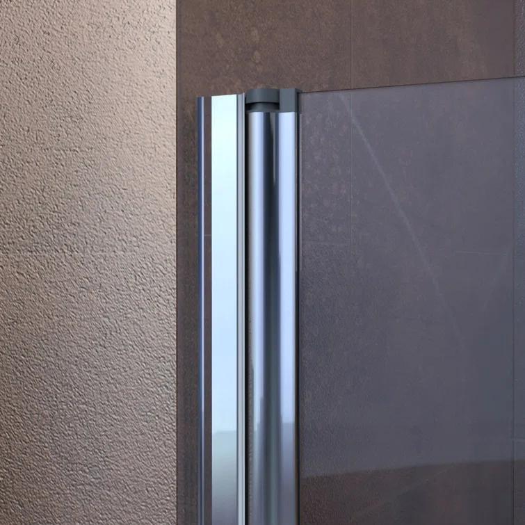 DreamLine Aqua Fold 32" W x 72" H Frameless Square Hinged Shower Enclosure with Base Included DL-6529C-88-01