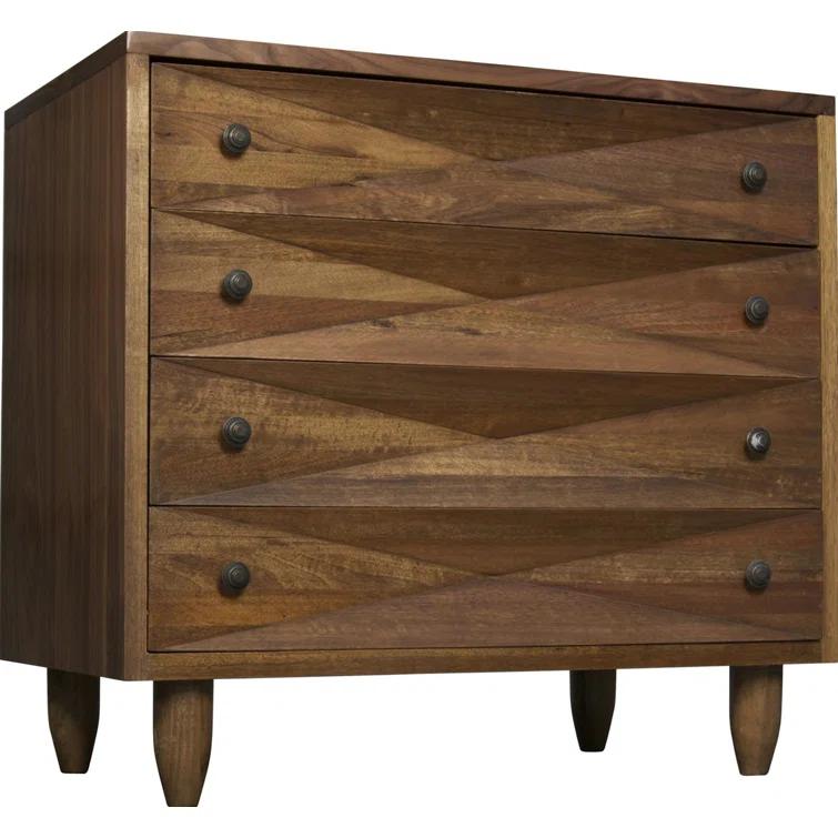 Sen 4-Drawer Dresser - Dark Walnut