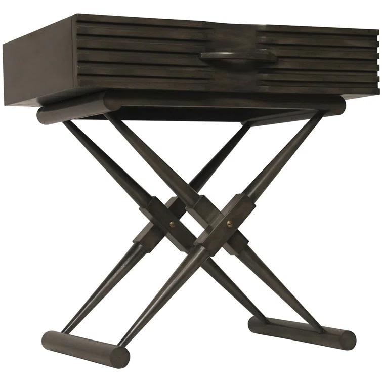 Zanta Solid Wood End Table with Storage