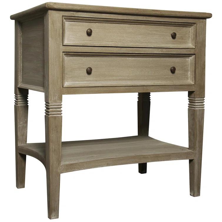 Luna 2 Drawer Nightstand - Weathered