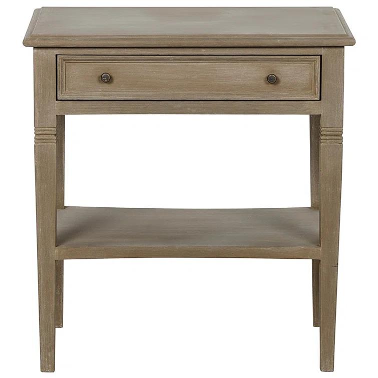 Oxford Solid Wood End Table with Storage