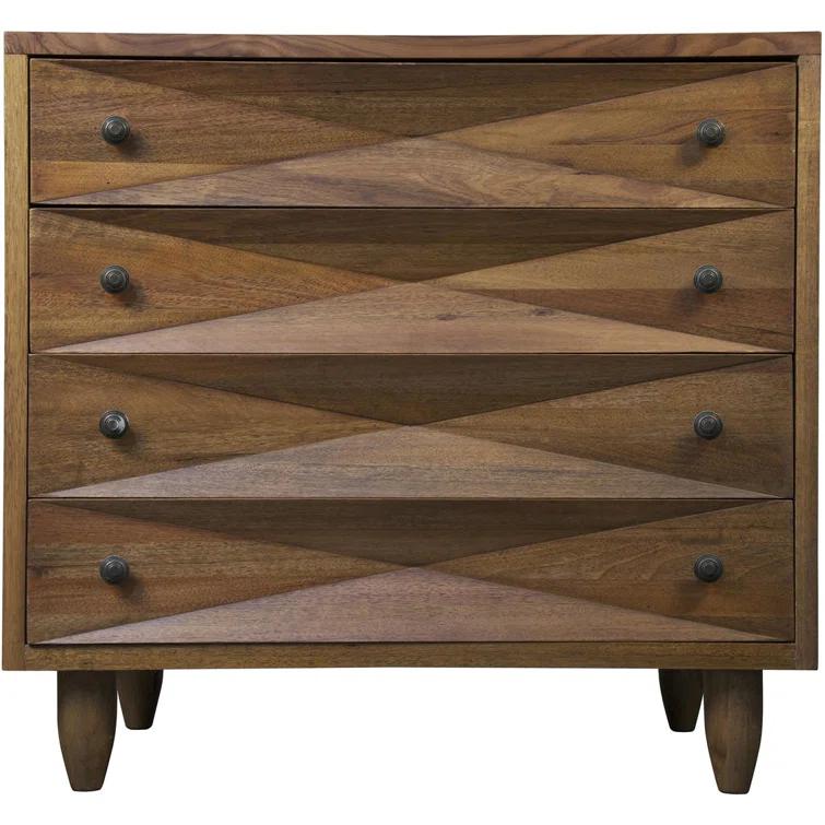 Sen 4-Drawer Dresser - Dark Walnut