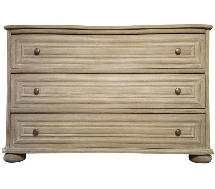 Noir Lauren Solid Wood 45'' W 3 - Drawer Dresser