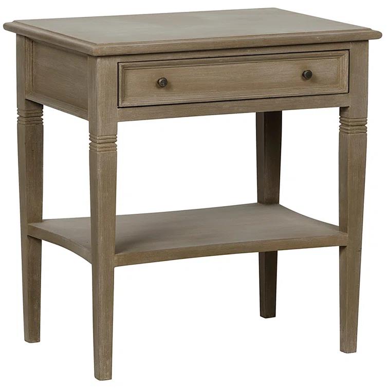 Oxford Solid Wood End Table with Storage
