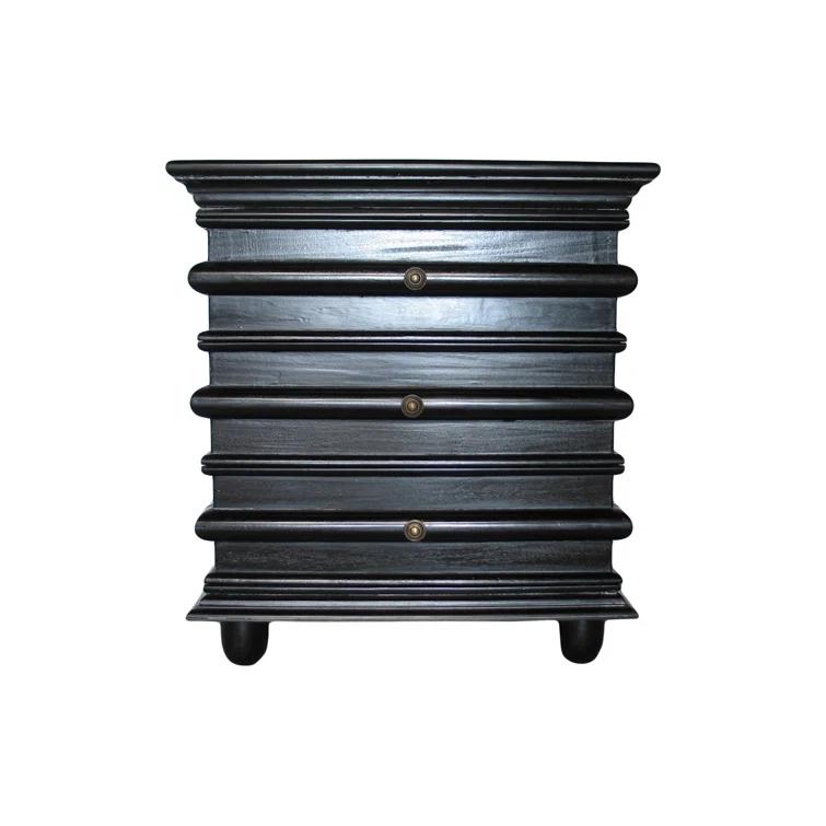 Ascona Solid Wood 3 - Drawer End Table