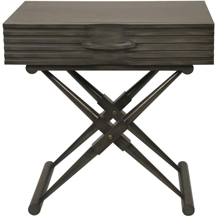 Zanta Solid Wood End Table with Storage