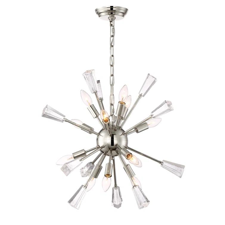 Muse Polished Nickel 12-Light Orbital Crystal Chandelier