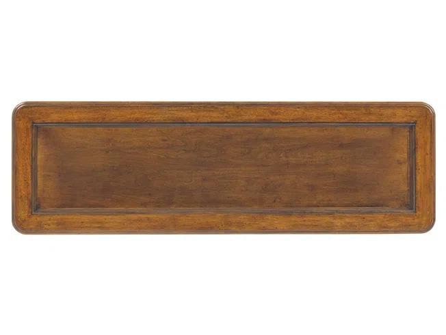 Bali Hai Tropical Brown Hardwood & Glass Console with Storage