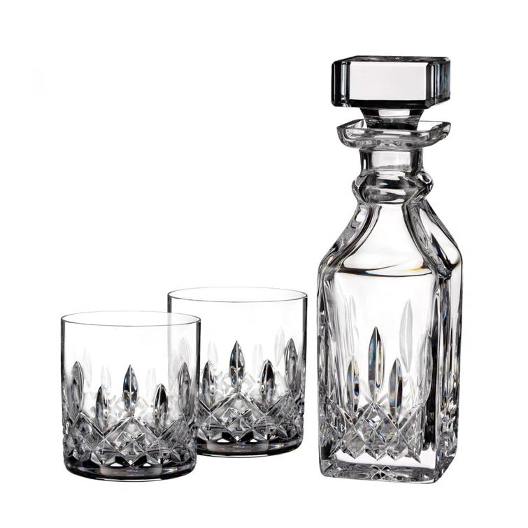 Waterford Connoisseur Lismore Mini Square Decanter & Pair of Tumblers 16floz | Wayfair