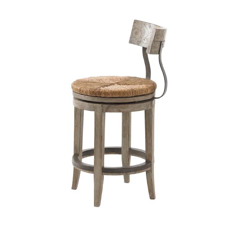 Lexington Twilight Bay Swivel Upholstered Counter Stool with Solid Wood Frame