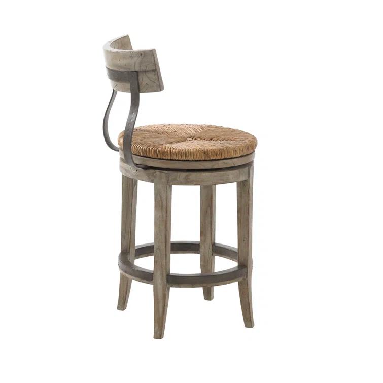 Lexington Twilight Bay Swivel Upholstered Counter Stool with Solid Wood Frame