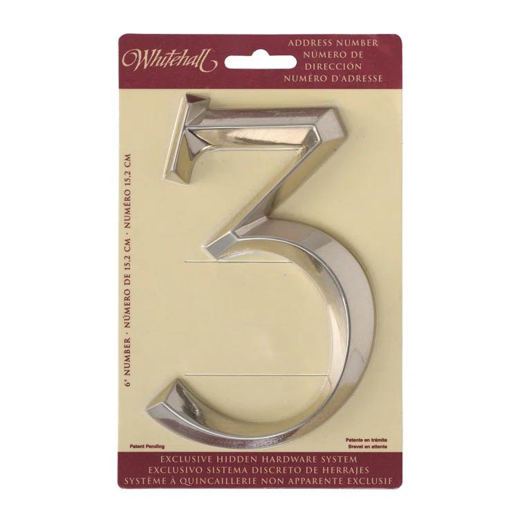 Whitehall Products 6 in. Surface Mount House Number