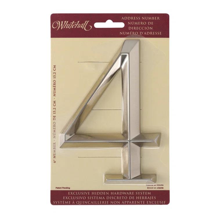 Whitehall Products 6 in. Surface Mount House Number