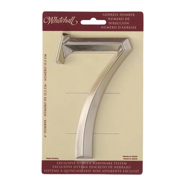 Whitehall Products 6 in. Surface Mount House Number