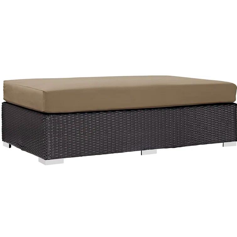 Elswick Rectangle Outdoor Ottoman with Cushion