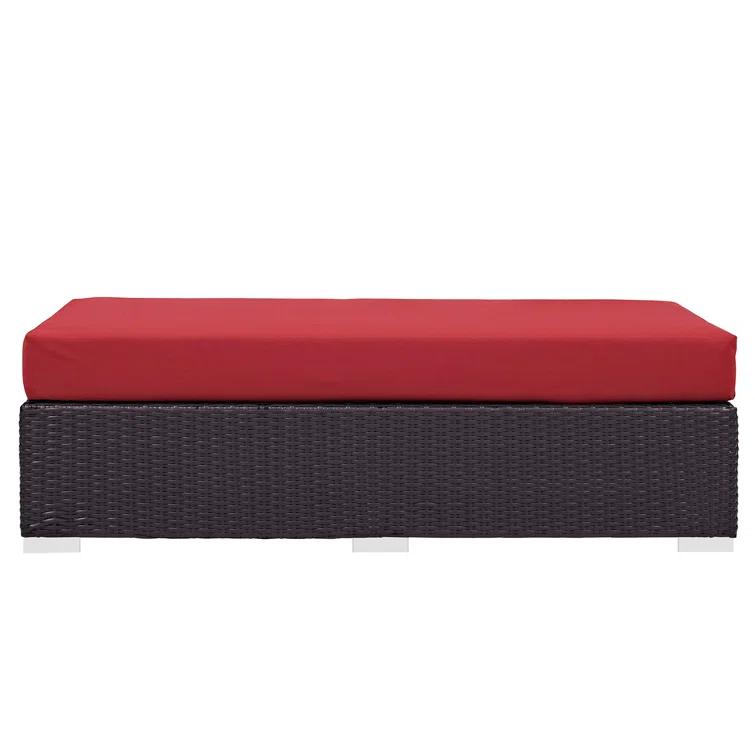Elswick Rectangle Outdoor Ottoman with Cushion