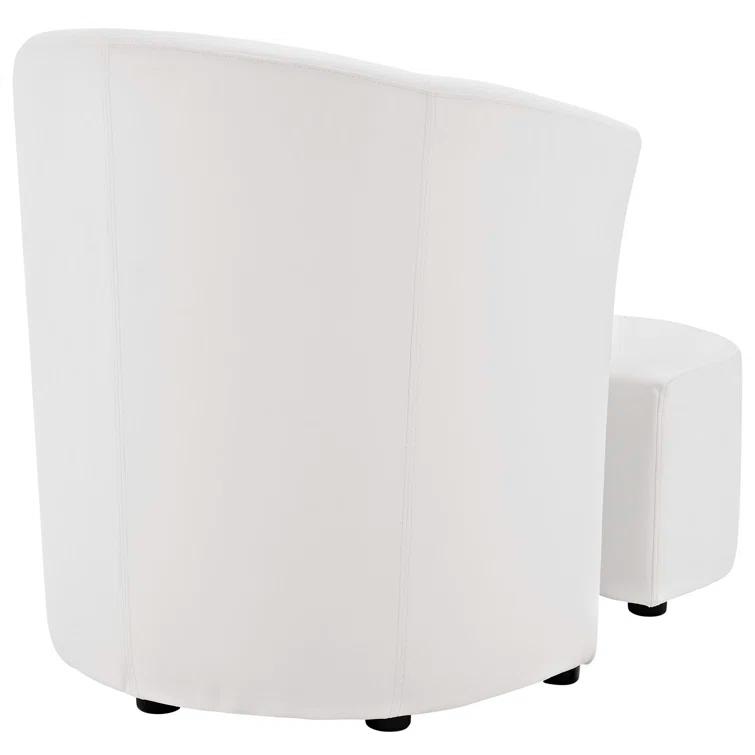 Modway Divulge Modern Leatherette Armchair and Ottoman