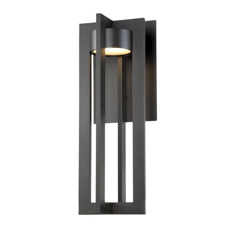 WAC Lighting Chamber 16" 1-Light Aluminum Indoor/Outdoor Wall Light in Bronze