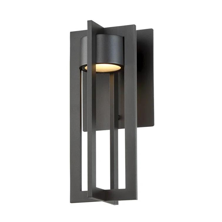 WAC Lighting Chamber 16" 1-Light Aluminum Indoor/Outdoor Wall Light in Bronze