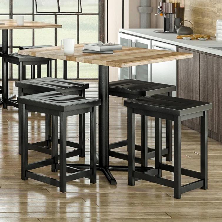 Square Wood Breakroom Table
