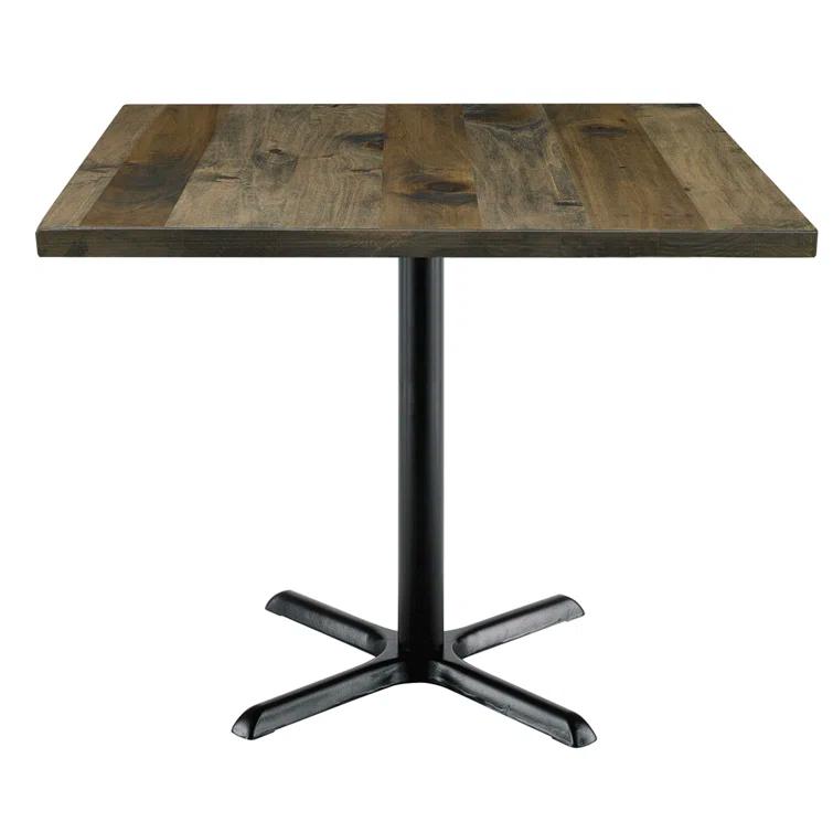 Square Wood Breakroom Table