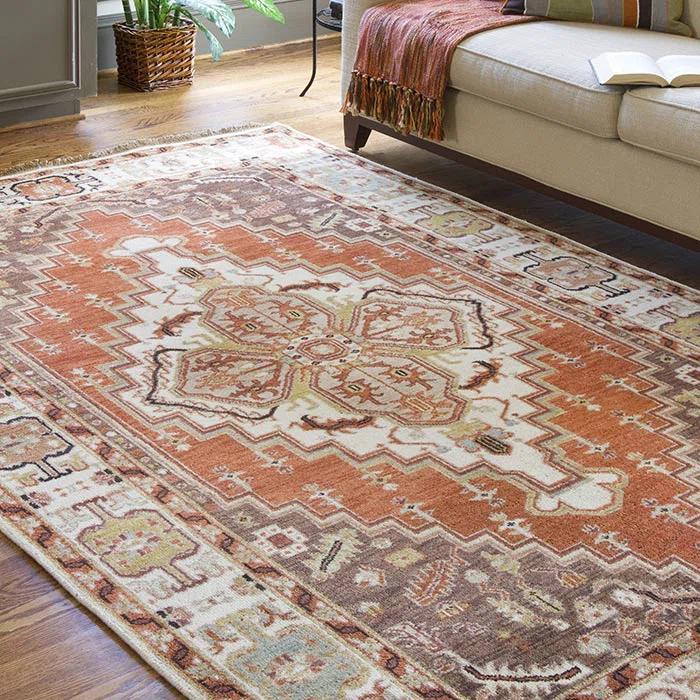 Hand-Knotted Multicolor Wool Floral Tribal Area Rug