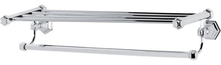 Nicole Metal Accent Shelf with Towel Bar