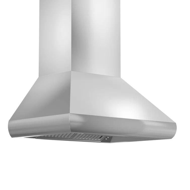 ZLINE ZLINE 36 in. Designer Series Satin Stainless Steel Convertible Vent Wall Mount Range Hood 8KBS-36