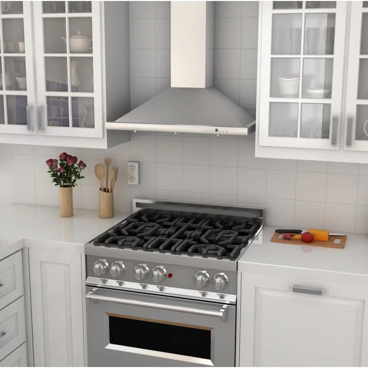 ZLINE 30 in. Convertible Vent Wall Mount Range Hood in Black Stainless Steel (BSKBN-30)