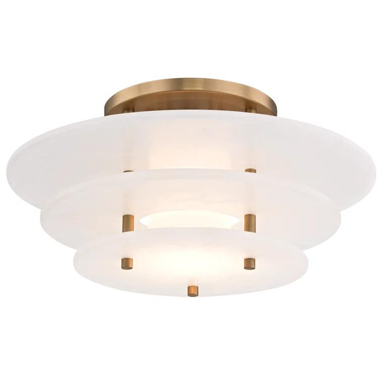 Hudson Valley Lighting 9012F Gatsby 1 Light 12" Wide Integrated Led Semi-Flush Ceiling