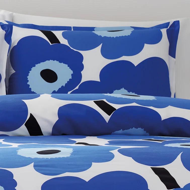 Marimekko Unikko Cotton Red Duvet Cover Set