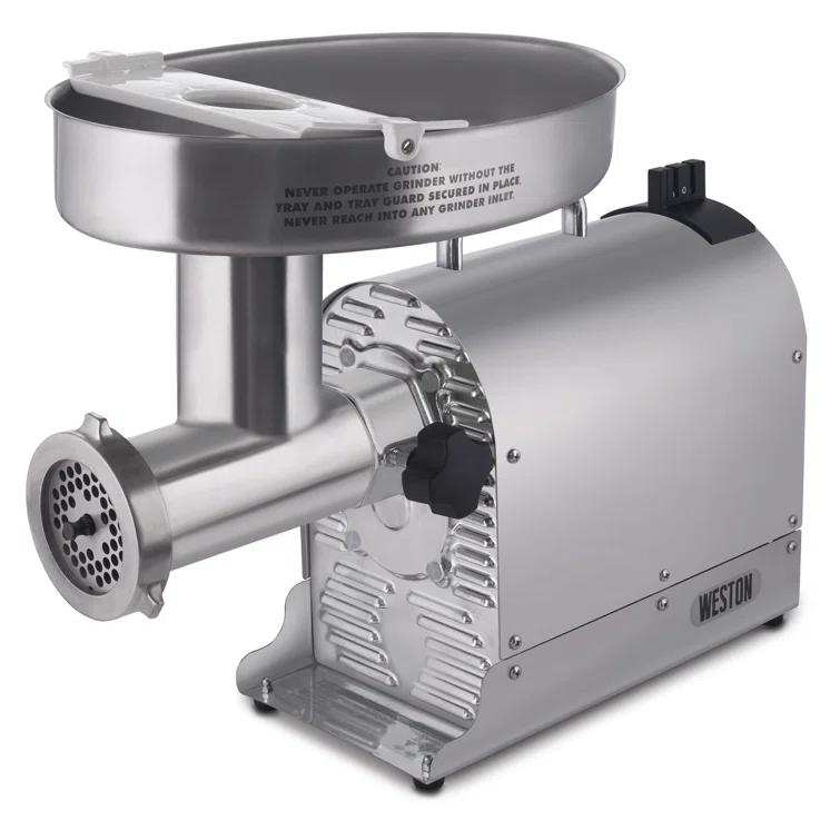 Weston Pro Series Stainless Steel Electric Meat Grinder with Sausage Stuffer