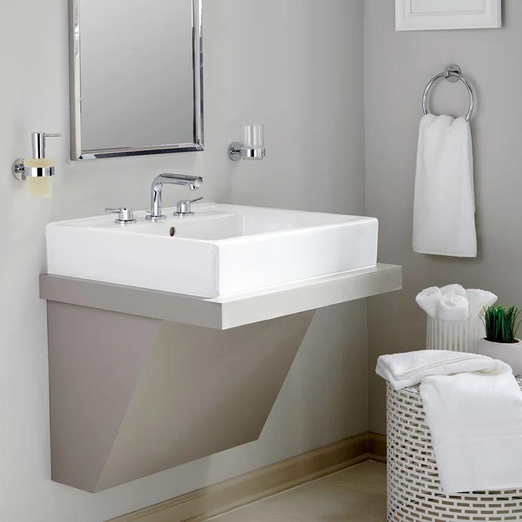 Concetto™ Mid-Arc Widespread Bathroom Faucet with Drain Assembly