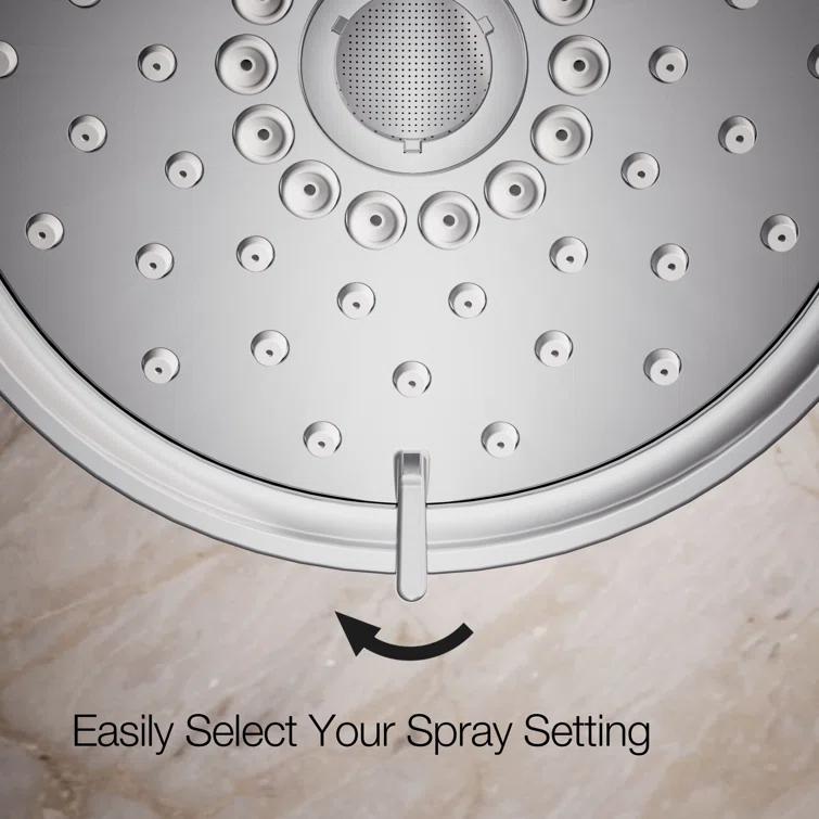 Kohler Purist® 1.75 Gpm Multifunction Wall Mount Showerhead, Three Spray Settings, 5.5" High Pressure Spray Head