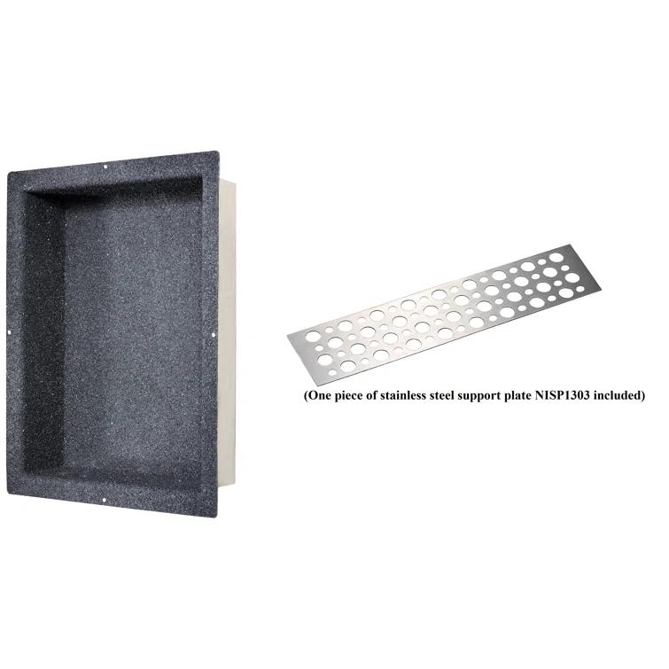 Shower Niche with Support Plate Wall Organizer Rectangular Bathroom Niche Shelf