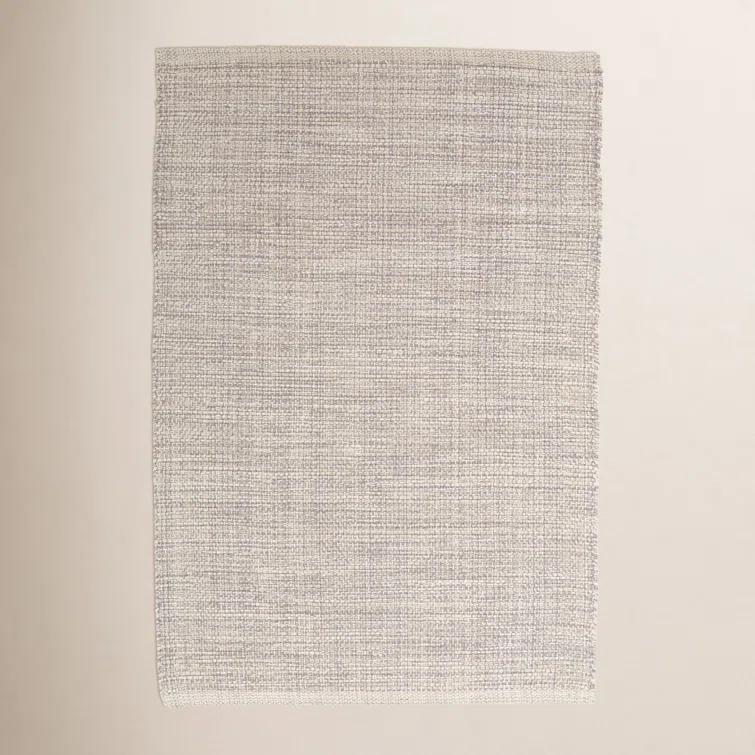 Marled Grey Handwoven Cotton Rug