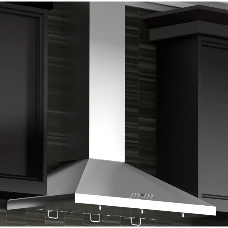 ZLINE KL2CRN-30 ZLINE 30 in. Convertible Vent Convertible Vent Wall Mount Range Hood in Stainless Steel W/ Crown Molding (KL2CRN-30)