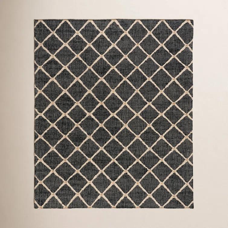 Kali Black Handwoven Jute Rug