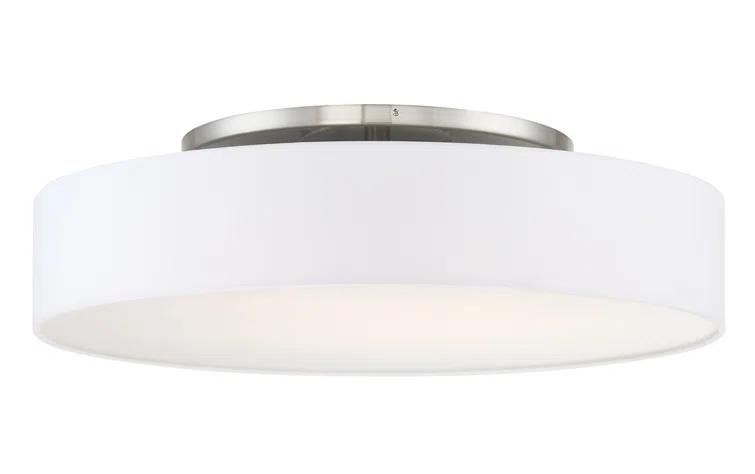 WAC Lighting Manhattan 26" LED 2700K Contemporary Aluminum Flush Mount in Nickel