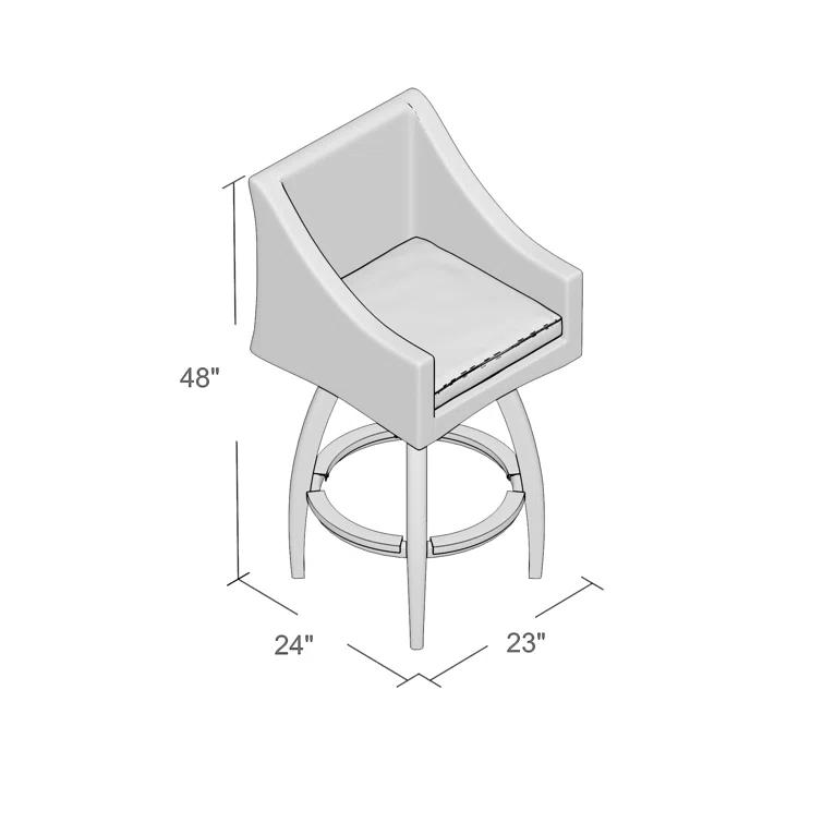 Wildon Home® Fionnula 30" Patio Bar Stool With Sunbrella Cushion Covers (Set of 2)
