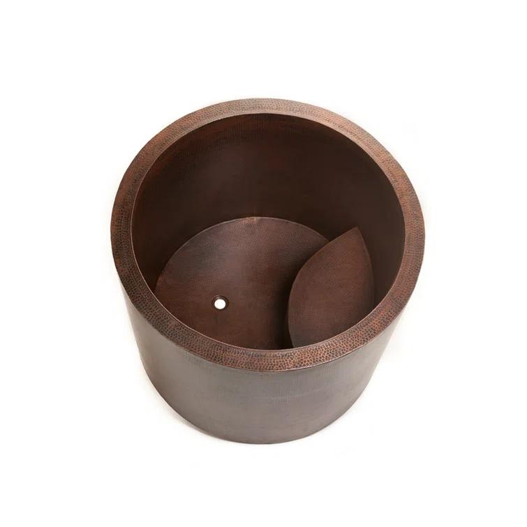 45" Hammered Copper Japanese Style Soaker Bathtub