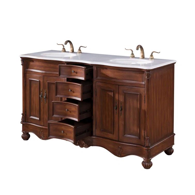 Etta Avenue™ Mannie 60'' Double Bathroom Vanity with Top