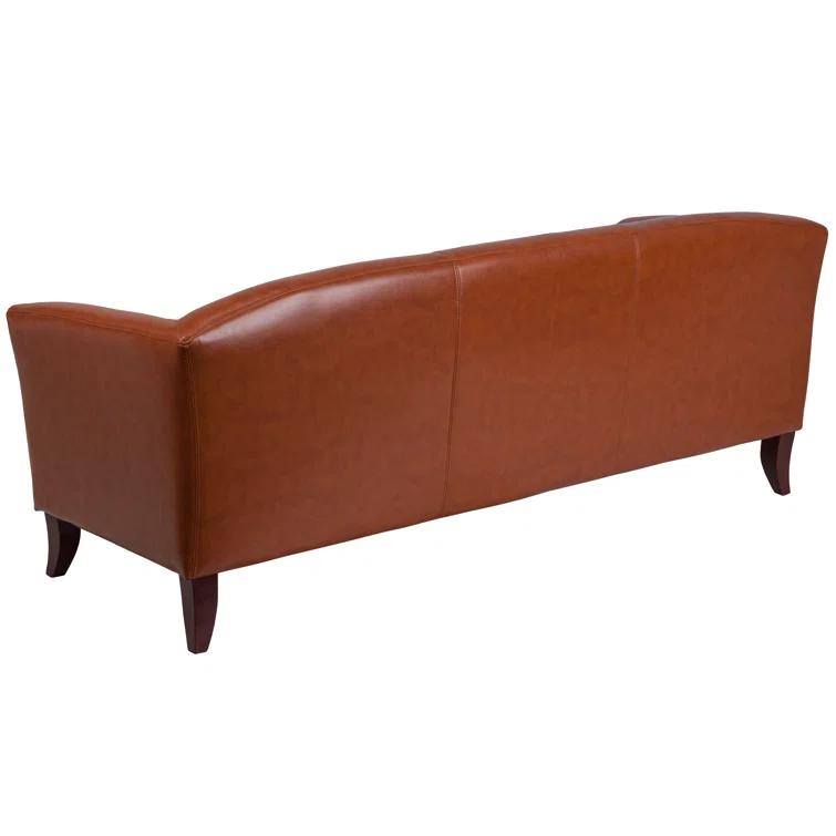 HERCULES Imperial Series LeatherSoft Sofa with Cherry Wood Feet