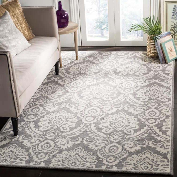 Tansy Handmade Wool Ivory/Gray Rug