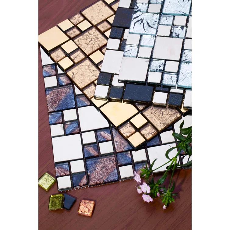 Mirrella Rousha Random Sized Glass Random Mosaic Wall & Floor Tile